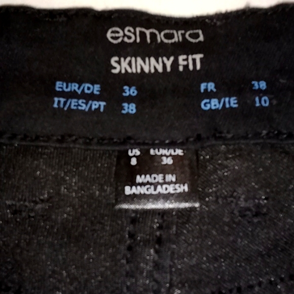 Esmara Skinny Fit Size 8 Black Jeans Good Condition - Picture 3 of 5